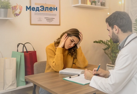 Лечение шопоголизма Врач проводит терапию